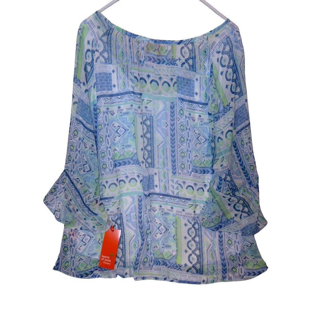 Hearts of Palm Woman Women's Patterned Blouse NWT